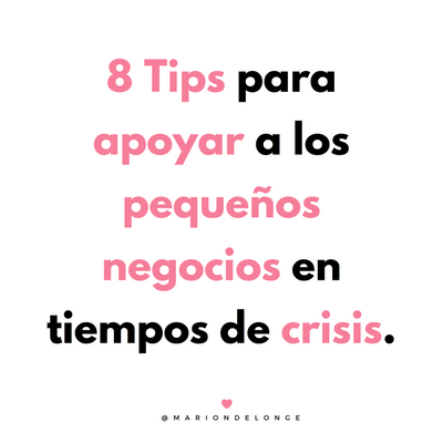 8 Tips para apoyar a los pequeños negocios ¡algunos son gratis!